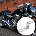 Motoforti 20mm 30mm 0 8 1 18 Motorcycle Exhaust Pipe Bracket Z Shape Muffler Mounting Clamp Stainless Steel Silver Tone