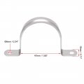 Uxcell 47mm 1 85 Rigid Pipe Strap 2 Hole Tube Straps 201 Stainless Steel Tension Clip Clamp 8pcs