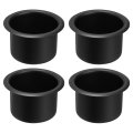 4 Pcs Aluminum Drop-in Cup 28 X 4 Drink Can Holder Poker Table Insert For Sofa Boat Car Marine Black 