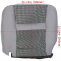 Hecasa Seat Cover Compatible With 2006-2008 Dodge Ram Slt 1500 2006-2009 2500 3500 Driver Left Side Bottom Cloth Gray