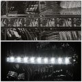 Led Drl Smoked Amber Corner Headlight Lamps Tool Kit Compatible With Gmc Sierra 07-13