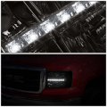 Led Drl Smoked Amber Corner Headlight Lamps Tool Kit Compatible With Gmc Sierra 07-13