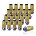 Ajp Distributors Jdm Sport 20pcs Open Ended Extended Long Heavy Duty Steel Neochrome Lug Nuts Set M12x1 5 12mmx1 Thread Pitch 