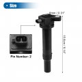 Uxcell Ignition Coil No 2730126640 Plastic Metal Black For Kia Rio5 2006-20 1 6l Dohc L4 16v Hyundai Accent 2006-2010 1 Lnition