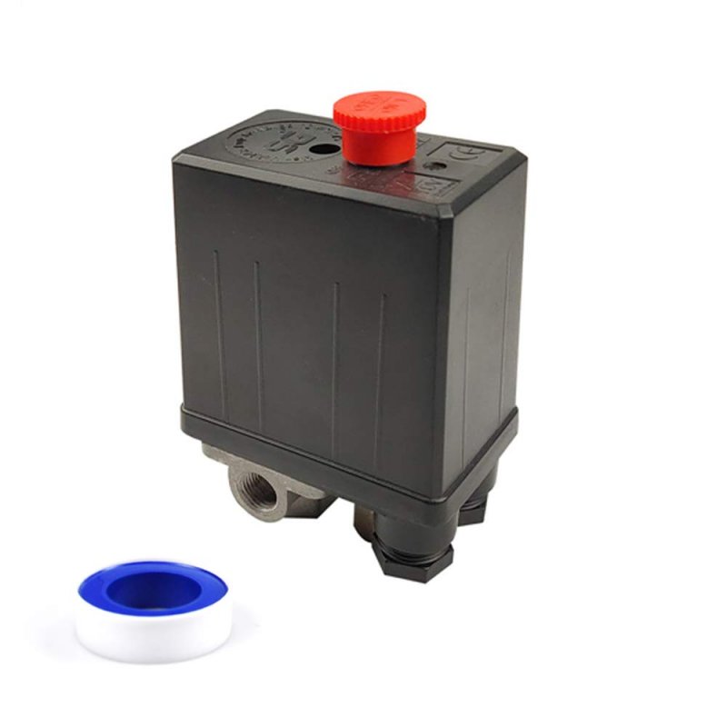 4-way Air Compressor Pressure Switch Central Pneumatic Control Valve Belt 90-120 Psi 110v-240v Regulating