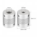 Uxcell 10mm To 6 35mm Aluminum Alloy Shaft Coupling Flexible Coupler Motor Connector Joint L30xd25 Silver 2pcs