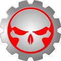 Stickertalk Gear Skull Vinyl Sticker 5 Inches By 
