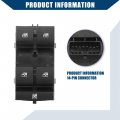 Hihaha No 95188244 Front Driver Side Door Window Switch Replacement For Chevrolet Sonic 2012-2018 Power Durable Plastic 1 Pc