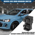 Hihaha No 95188244 Front Driver Side Door Window Switch Replacement For Chevrolet Sonic 2012-2018 Power Durable Plastic 1 Pc