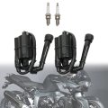 2 X Ignition Coil And Spark Plug Replacement For Suzuki Vs700 Vs750 Vs800 1986 2004 Replaces Part Numbers 33410-38a02 