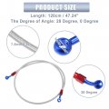 Uxcell 1 Set 120cm 47 24 Length 10mm Id Motorcycle Hydraulic Brake Line Oil Hose Pipe 28a 0a Rubber Braided Cable For Atv