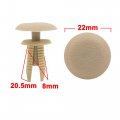 Uxcell 50pcs 8mm Beige Truck Car Auto Bumper Fender Plastic Rivets Push In Type Clips