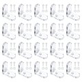 20 Set Acrylic Corner Bracket L-shaped Connector Joint Hanger Brace Brackets Transparent W Screw For Diy Display Box 