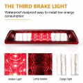 Tresound For 2009-2014 Ford F150 F-150 3rd Third Brake Light Cargo Led High Mount Lamp Red