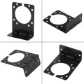 Metal Mounting Bracket For 7-pin Trailer Connector Socket Black Gloss Finish Heavy-duty Construction With Flexible Installation