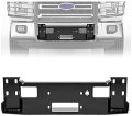 Universal Front Hidden Bumper Winch Tray Mount Plate For Ford F150 F250 F350 F450 F550 Bronco Dodge Ram Powder Coated Steel 