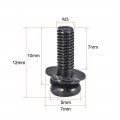 Uxcell M3 X 10mm Carbon Steel Phillips Pan Head Machine Screws Bolts Combine With Spring Washer And Plain Washers 50pcs