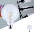 Satco 8w Led G40 Globe Light Bulb 3500k Neutral White 800 Lumens Clear Finish E26 Medium Base Dimmable 300 Degree Beam Enclosed 