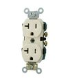 Leviton Cr20-ts 20-amp 125-volt Nema 5-20r 2p 3w Narrow Body Duplex Receptacle Light Almond 
