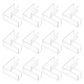 12pcs Plastic Glass Connector Suitable For 10mm Thick L Shaped To Clamp Fixing Bracket Rimless Clip Holder Aquarium Fish Tank 