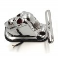 Httmt- Rear Chrome Abs Plastic Skull Turn Signal Brake Tail Light Compatible With Chopper Flstn Deluxe P N Rs058