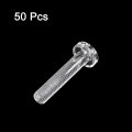 Uxcell M5x25mm Plastic Phillips Bolts 50pcs Pc Pan Head Machine Screws Transparent