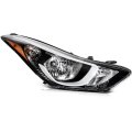 Headlights For 2014 2015 2016 Hyundai Elantra Right Headlight Assembly Black Housing Amber Reflector 92102-3y500