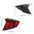 Antuko 1-pack Rh Tail Light Assembly Right Side Replacement For Sonata 2020-2022 Red Passenger Rear Lamp