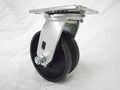 5 X 2 Swivel Caster 7 8 V-groove Iron Steel Wheel And Rigid 900 Lbs Each