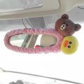 Tianmei Car Inside Rearview Mirror Cover Accessories With Cute Cartoon Doll Decor Interior Trim For Women Bear Duck-pink 
