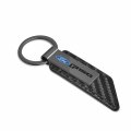Ipick Image Compatible With Ford F-150 2015 Up Gunmetal Black Gray Carbon Fiber Texture Leather Key Chain