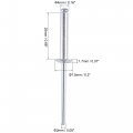 Uxcell Blind Rivets Aluminum Pull Core Decoration 4mm Diameter 25mm Grip Length Silver Tone 120pcs