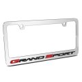 Chevrolet Corvette C6 Grand Sport In 3d On Mirror Chrome Metal License Plate Frame Official Licensed