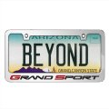 Chevrolet Corvette C6 Grand Sport In 3d On Mirror Chrome Metal License Plate Frame Official Licensed