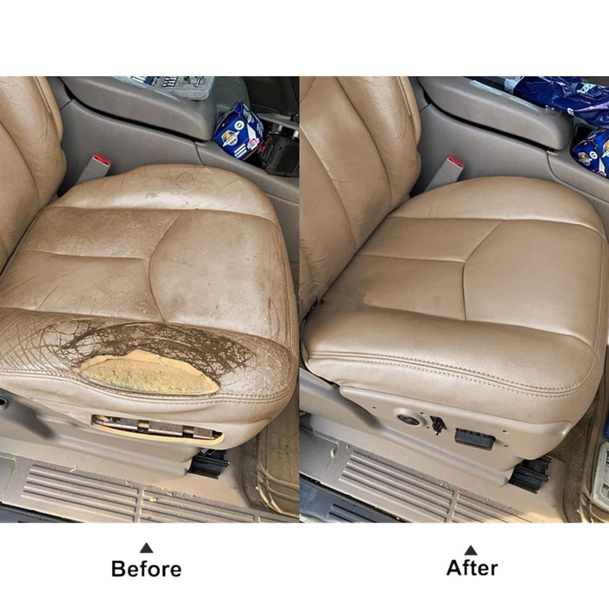 Tan Front Driver Passenger Bottom Top Lean Back Foam Cushion Armest Leather Seat Covers For Chevy Silverado Gmc Sierra 1500
