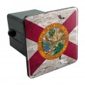 Rustic Florida State Flag Distressed Usa Tow Trailer Hitch Cover Plug Insert
