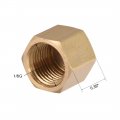 Uxcell G1 8 Pipe Fitting Cap Brass Hex Female Thread Hose Connector For Garden And Outdoor Water Pipes Nozzle Joints 4pcs