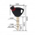 Fsfy Magnetic Red Motorcycle Key Uncut Replacement Blank Blade For Suzuki An250 An400 An650