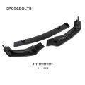 Front Bumper Lip Spoiler For Infiniti Q50 2014 2017 Glossy Black Abs Assembly Replacement Sporty Body Kit Enhancement