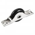 Uxcella 29mm Dia Nylon Black Single Wheel Electroplating Sliding Door Window Pulley 2pcs
