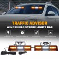 Xridonsen Emergency Dash Strobe Lights Bar Amber White Traffic Advisor Safety Hazard Warning Flashing Interior Front Rear
