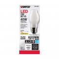 Satco 6pk 5w Bt15 Led 2700k Medium Base White Dimmable 40w Equiv