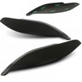 Remix Custom For 99-00 Honda Civic Headlights Cover Black Eyebrow Eyelids 