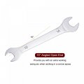 Uxcell Thin Open End Wrench 12mm X 14mm Metric Mirror-chrome Plated High Carbon Steel For Household Maintenance And General