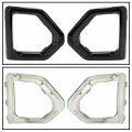 Kuafu Front Fog Light Bezel Compatible With 2019-2023 Gmc Sierra 1500 Denali Replacement For 84176753 84176752 Lamp Cover Trim