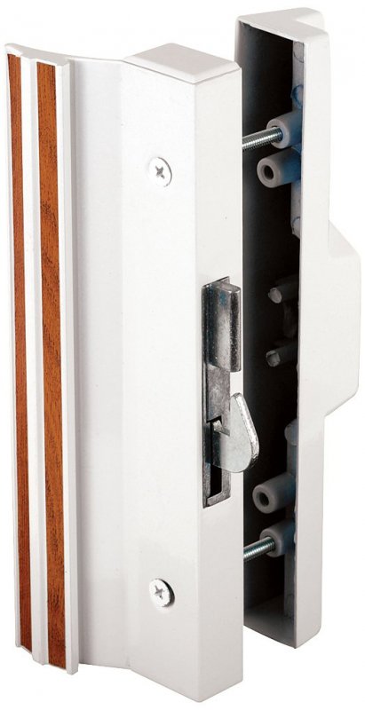 Prime-line C 1118 Extruded Aluminum White Surface Mount Handles With Anti-lift Hook Latch Single Pack