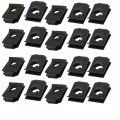 Uxcell 20pcs Spring Steel Speed Fastener U Nut Clip Black For M4 St3 5 Screw Bolt