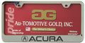 Auto Gold Lfacuec Acura Engraved Chr Frame 