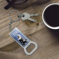 Graphics More Farscape Black And White Chiana Keychain Rectangle Chrome Plated Metal Bottle Cap Opener