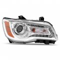 Hecasa Right Headlight Compatible With 2012-2014 Chrysler 300 Halogen Headlamp Replacement For Ch2503235 68085416af-pfm Clear